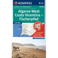 258 Algarve West, Costa Vicentina Kompass Wanderkarte